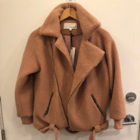 Newbury Kustom Blush Sherpa Moto Jacket -  Small - Picture 4 of 6
